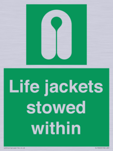 Life jackets stowed within